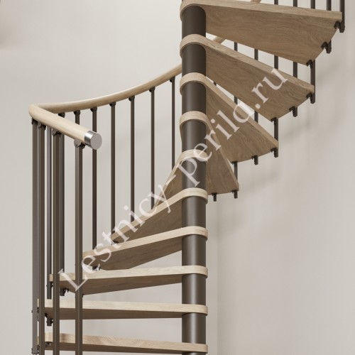 Винтовая лестница  с деревянными ступенями Лира - 2