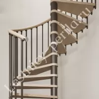Винтовая лестница  с деревянными ступенями Лира - 4