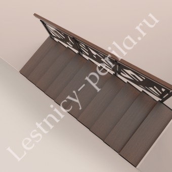 Лестница на металлокаркасе с экранами из листа АРТ-1