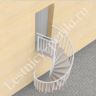 Винтовая лестница МЛ-2 с металлическими ступенями