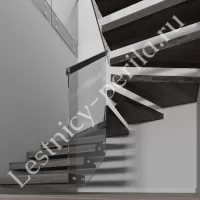 П-образная Лестница с консольными ступенями, Консул-5 - 1