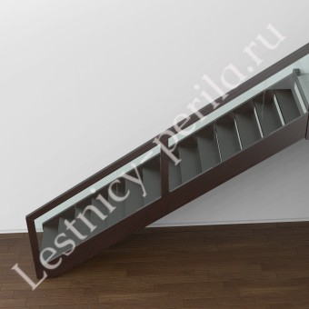 Лестница со стеклянным ограждением Модерн-1