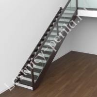 Прямая деревянная лестница Модерн-1