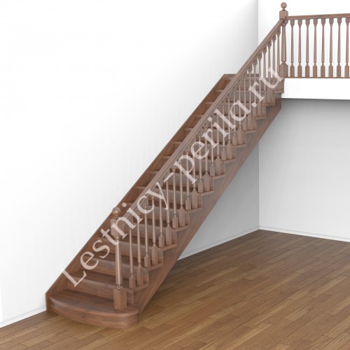 Прямая деревянная лестница  Честер-1 - 1
