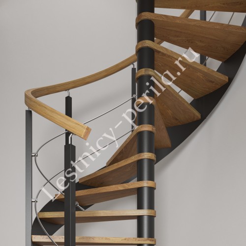 Спиральная или винтовая лестница  на заказ в коттедж - 6