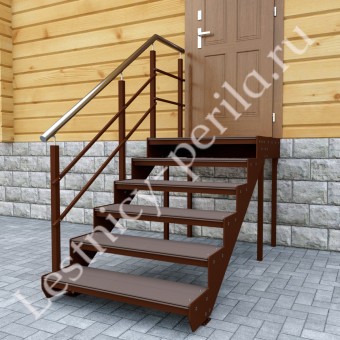 Входная лестница 5 ступеней с площадкой - 5СП