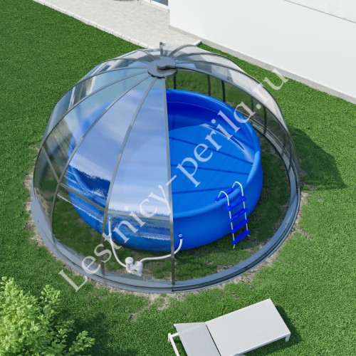 Навес  P-78 форма в виде сферы из поликарбоната для бассейна - 1
