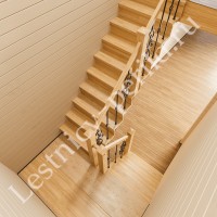 П-образная лестница с площадкой КО-4