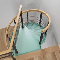 Винтовая лестница со стеклянными ступенями Фрейм Гласс - 2