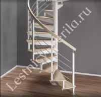Винтовая лестница с деревянными ступенями Фрейм Вуд - 5