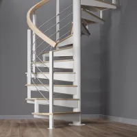 Винтовая лестница с деревянными ступенями Фрейм Вуд - 6
