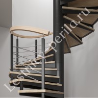 Винтовая лестница с деревянными ступенями Фрейм Гранд Вуд
