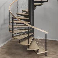 Винтовая лестница с деревянными ступенями Фрейм Гранд Вуд - 1