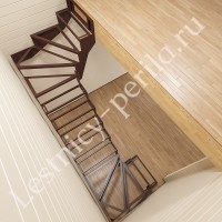 Металлокаркас для лестницы трехмаршевый КО-6