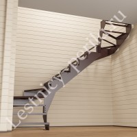 Металлокаркас для лестницы трехмаршевый КО-6