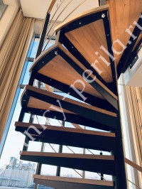 Винтовая лестница с ригелями Frame Line Black