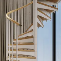 Винтовая лестница с частыми стойками Frame Dense White - 2
