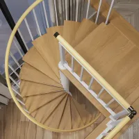 Винтовая лестница с частыми стойками Frame Dense White - 4