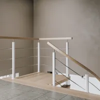 Спиральная или винтовая лестница на второй этаж Atlanta Line White - 4