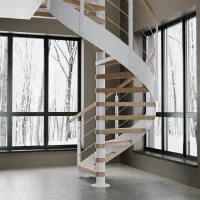 Спиральная или винтовая лестница на второй этаж Atlanta Line White