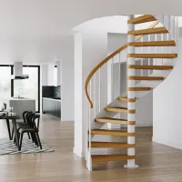 Спиральная или винтовая лестница на второй этаж Atlanta Dense White - 5